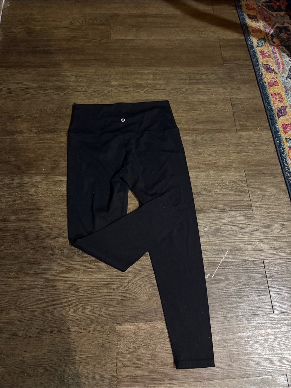 lululemon athletica Black High-Rise Leggings with Reflective Logo